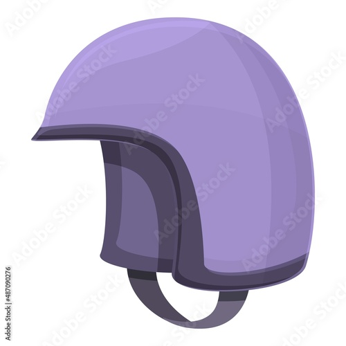 Open bike helmet icon cartoon vector. Biker equipment. Gear sport