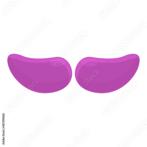 Purple eye patch icon cartoon vector. Skin pack. Cream cosmetic