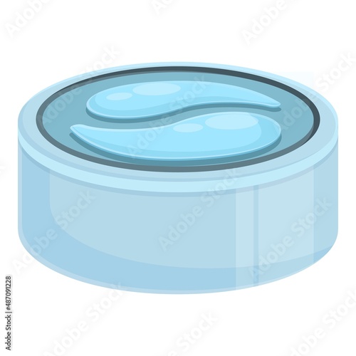 Eye patch box icon cartoon vector. Face gel. Under beauty