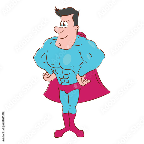 Cartoon superhero cape vector illustration 