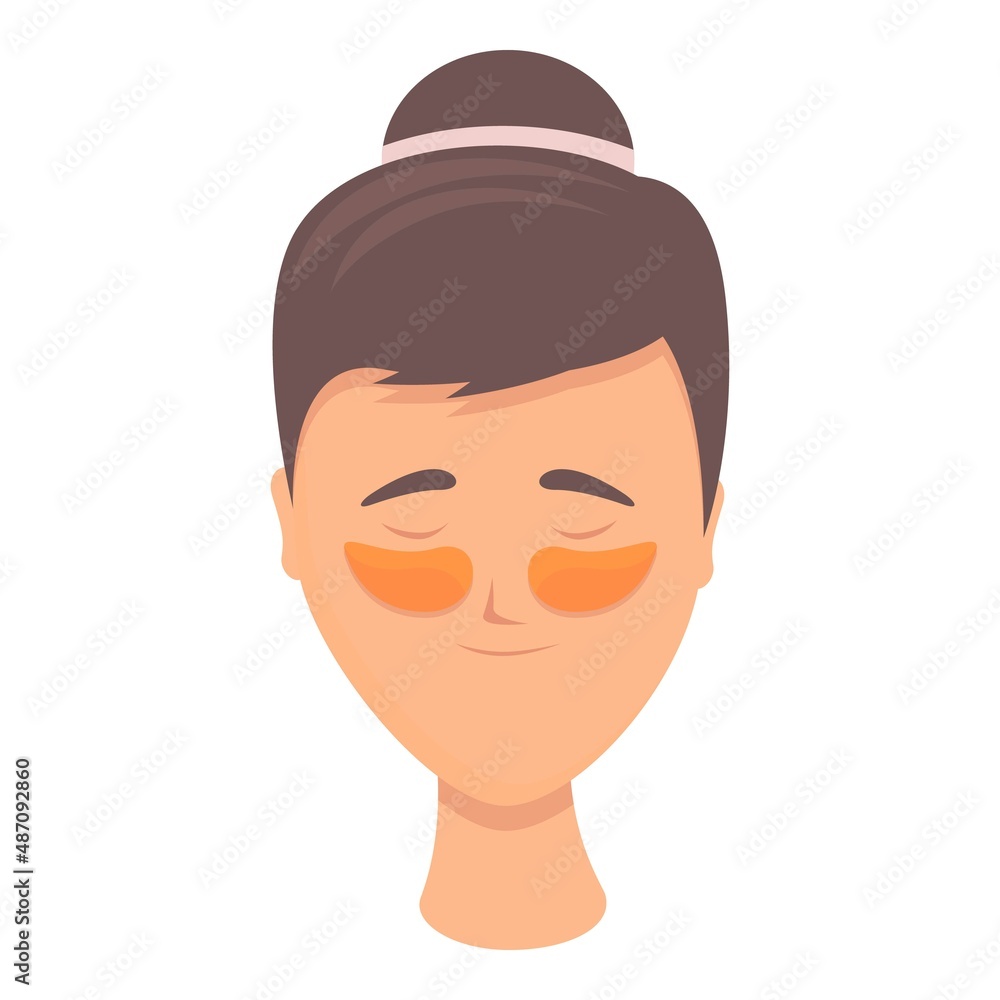 Cosmetic eye pack icon cartoon vector. Face mask. Gel cream Cosmetic eye pack icon cartoon vector. Face mask. Gel cream