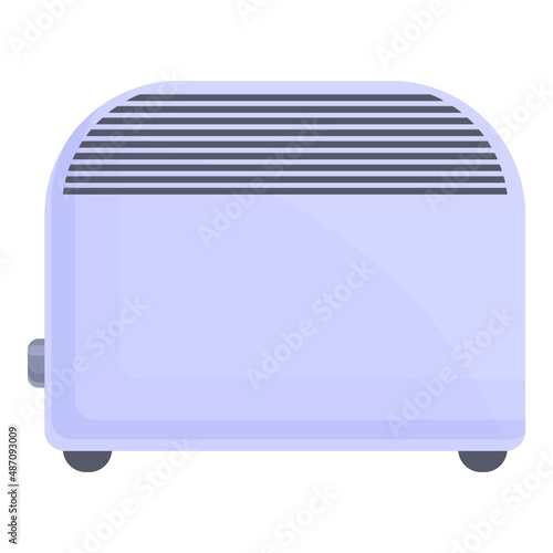 Electric radiator icon cartoon vector. Heater convector. Room wall