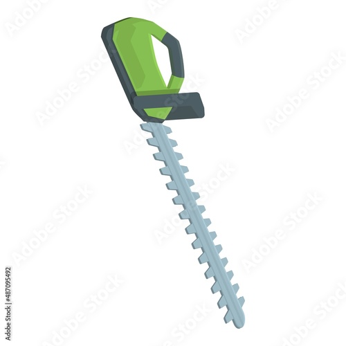 Cutter brush icon cartoon vector. Lawn grass. Cut machine