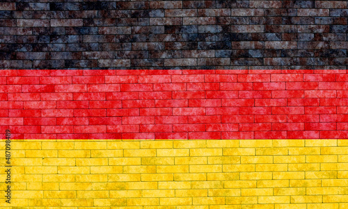 Germany flag. Vintage texture style