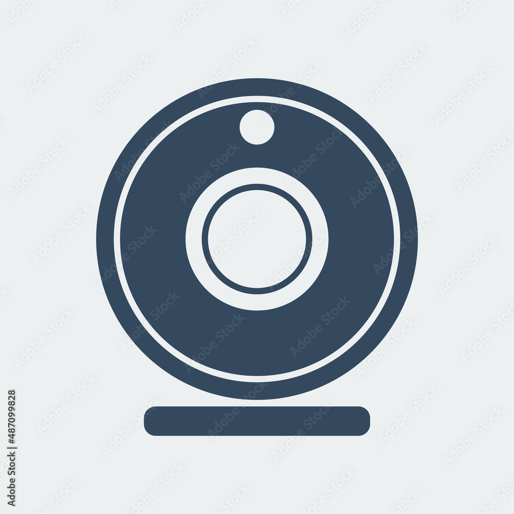 Normal blue webcam icon in vector Normal blue webcam icon in vector