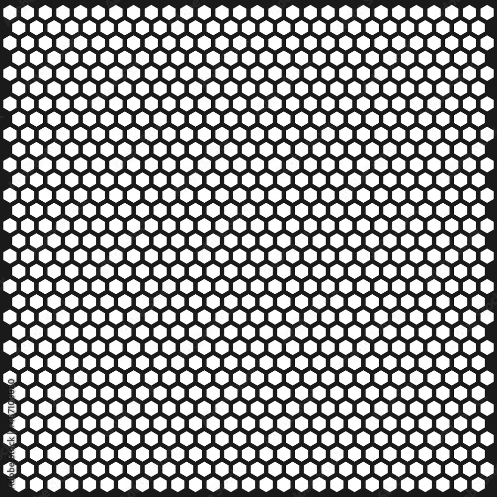Black and white background with hexagons Black and white background with hexagons