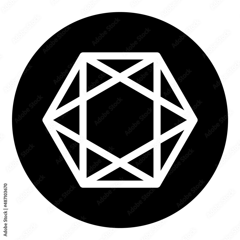 Diamond Gemstone Jewelry Flat Icon Isolated On White Background Diamond Gemstone Jewelry Flat Icon Isolated On White Background