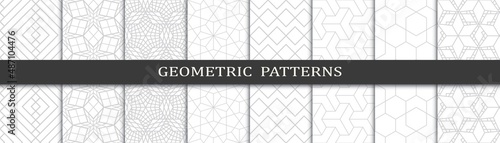 Set of arabic seamless patterns. Asian geometric traditional design islamic pattern. Seamless arabic ramadan pattern.