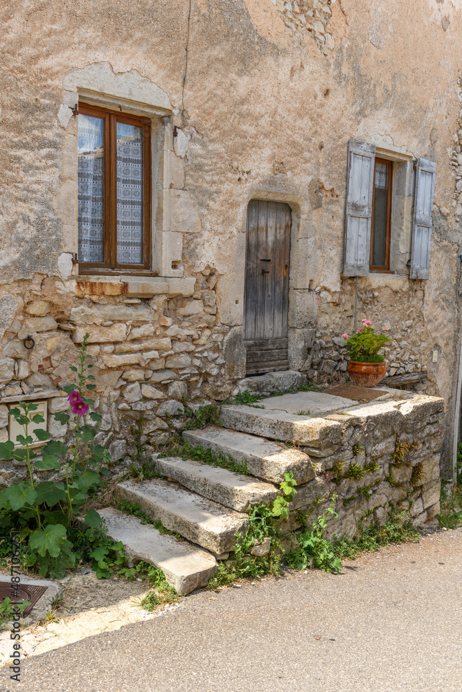 Picturesque medieval village of Banon in Provence. Old stones; Most beautiful villages in France.