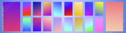 Simple modern color cover design. Set of abstract gradients textures. Background for banner, flyer