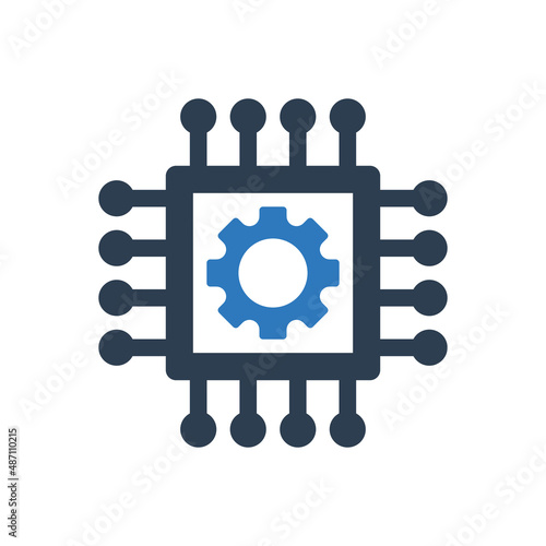 processor icon - programming circuit icon
