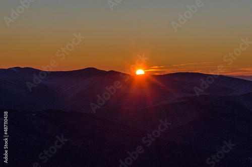 Zachód słońca Bieszczady © wedrownik52