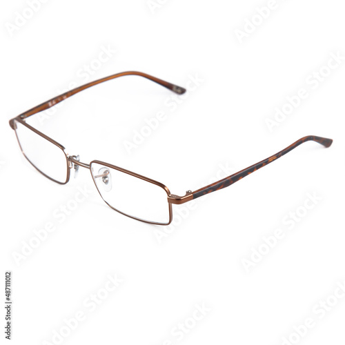 eyeglass frames on a white background. Stylish framed glasses on a white background