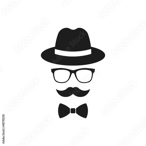 Gentleman icon design. Flat style. Vector.