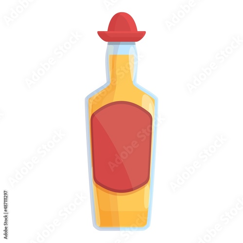 Tequila vodka icon cartoon vector. Shot glass. Mexican alcohol