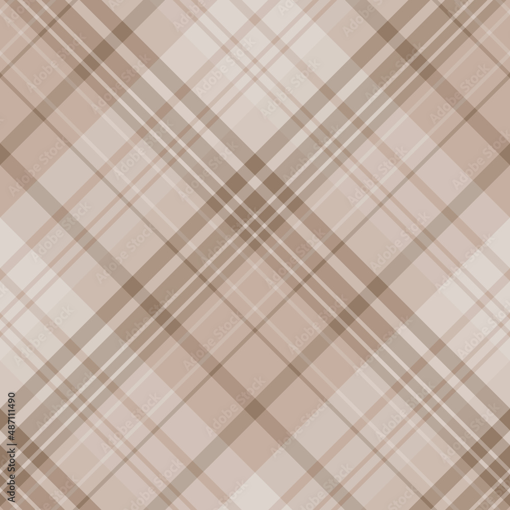 Seamless pattern in beige colors for plaid, fabric, textile, clothes, tablecloth and other things. Vector image. 2
