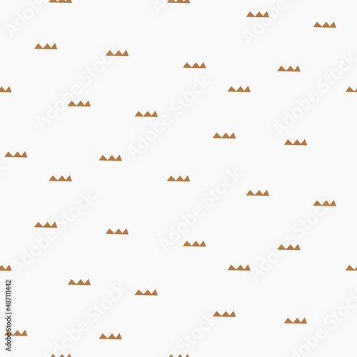 Triangle details seamless vector pattern. Abstract neutral beige and white colors texture.