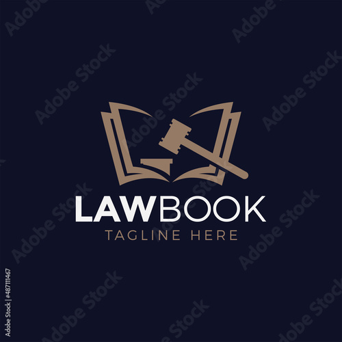 book law firm logo, learning law firm logo design vector template