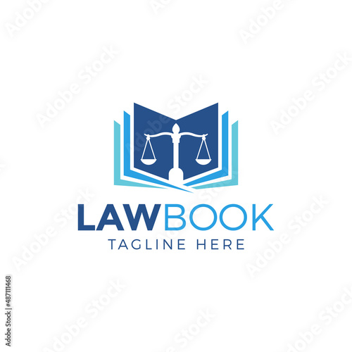 book law firm logo, learning law firm logo design vector template