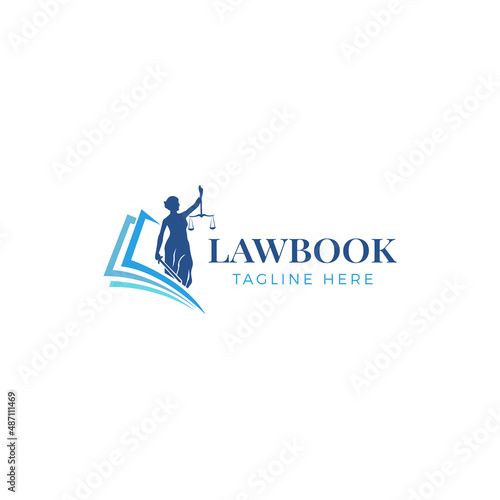 book law firm logo, learning law firm logo design vector template