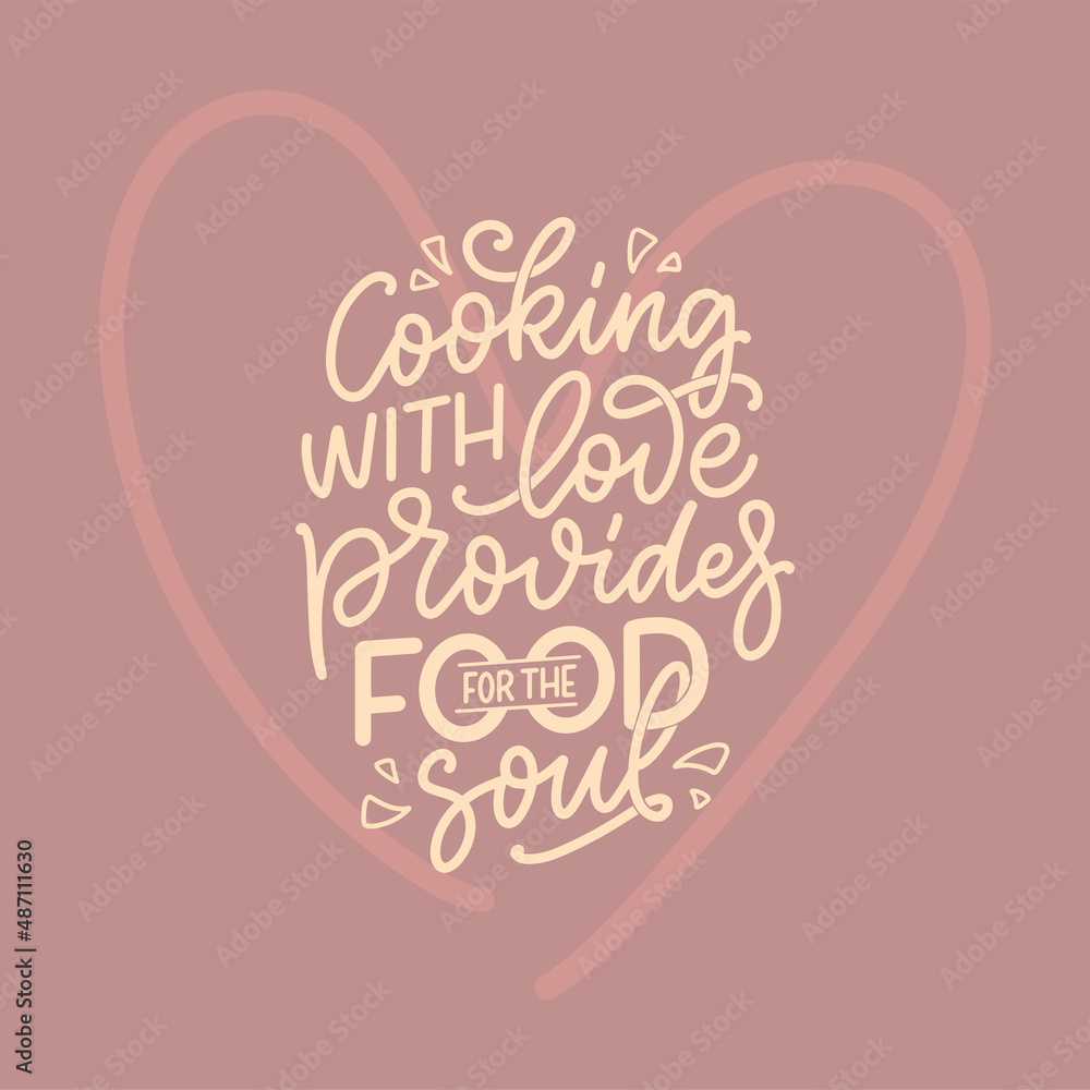 Handwritten lettering quote about kitchen and cooking. Hand drawn unique typography design element for greeting cards, decoration, prints and posters. Handwritten lettering quote about kitchen and cooking. Hand drawn unique typography design element for greeting cards, decoration, prints and posters.