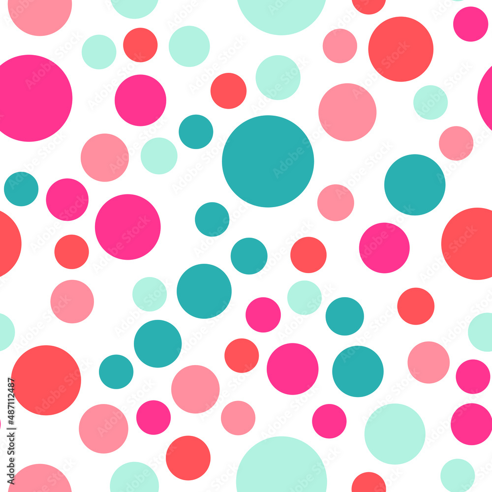 Abstract seamless pattern with circles. Geometry pattern for fabric and textile
