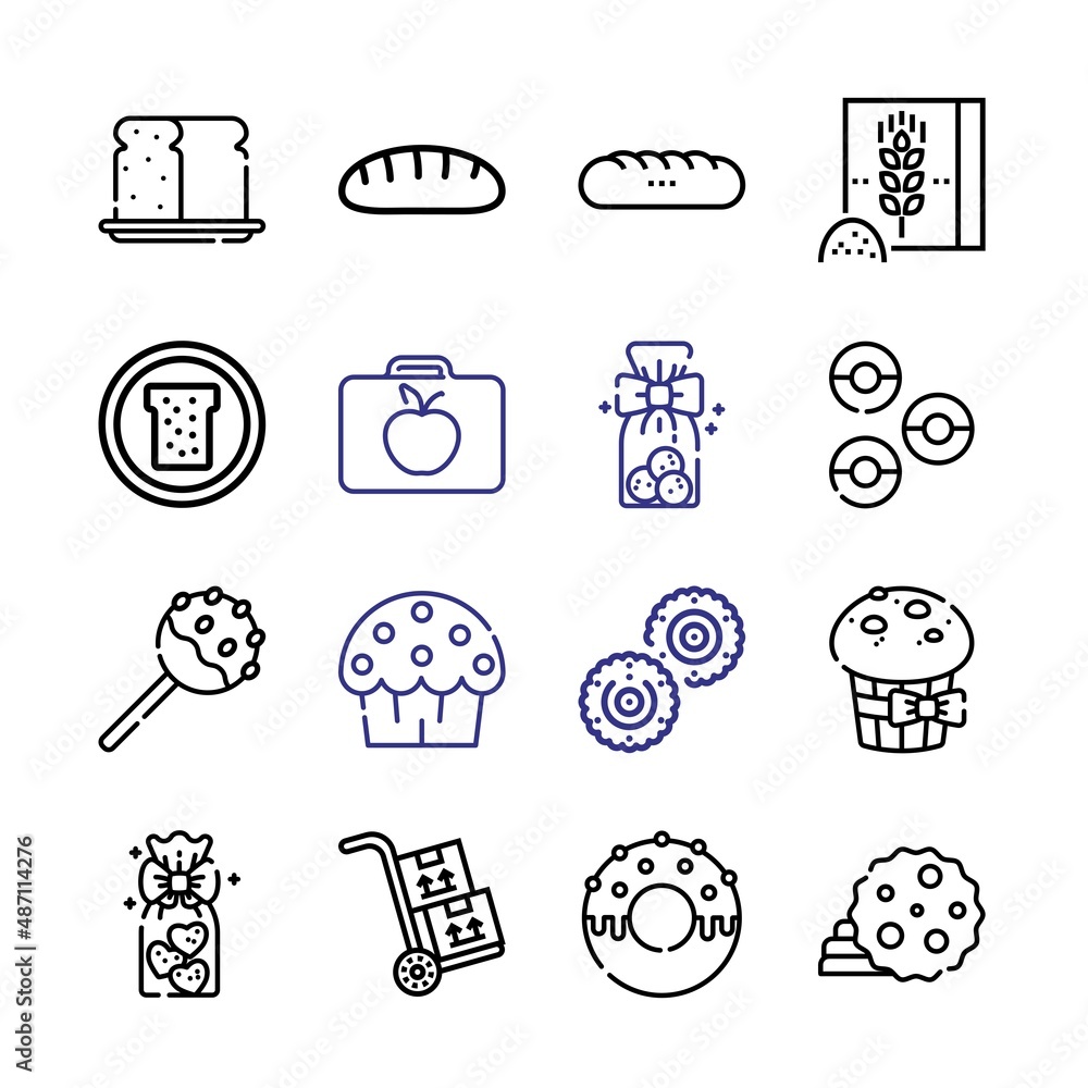 cookie Icon Set with line icons. Modern Thin Line Style. Suitable for Web and Mobile Icon. Vector illustration EPS 10. cookie Icon Set with line icons. Modern Thin Line Style. Suitable for Web and Mobile Icon. Vector illustration EPS 10.