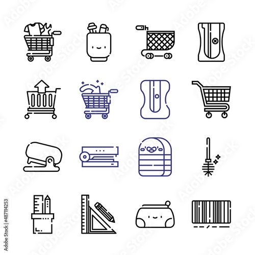 supplies Icon Set with line icons. Modern Thin Line Style. Suitable for Web and Mobile Icon. Vector illustration EPS 10.