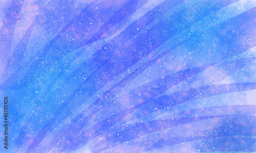 【背景素材】星空のような放射線05（水彩風・水色