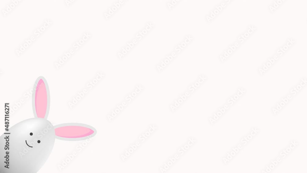 Stop motion animation Many easter eggs in the form of hares randomly appear and disappear along the edges of the frame of the save space for the test on a pink background. Seamless video Stop motion animation Many easter eggs in the form of hares randomly appear and disappear along the edges of the frame of the save space for the test on a pink background. Seamless video