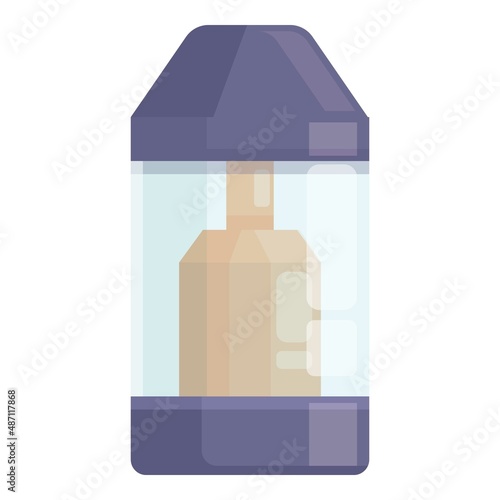 Cigarette atomizer icon cartoon vector. Electronic vape. Bottle juice
