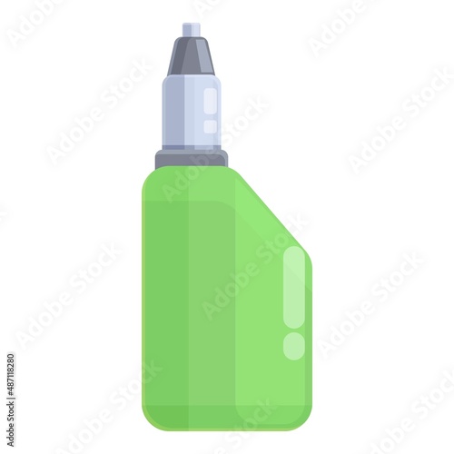 Green vaper icon cartoon vector. Electronic vape. Juice coil