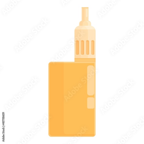 Gold vaper icon cartoon vector. Vape electronic. Juice ecigarette