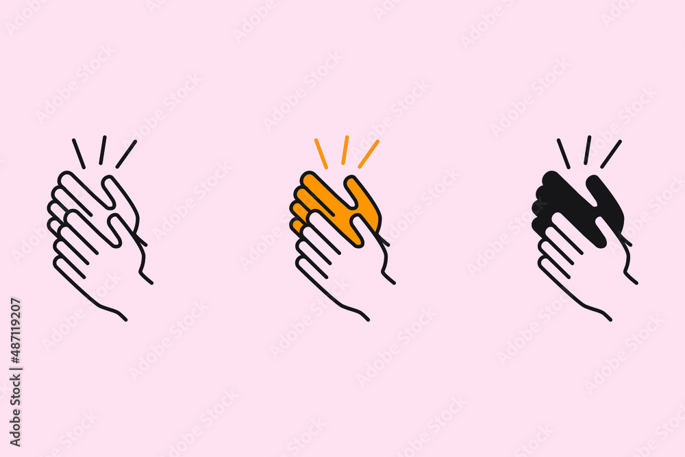 Obraz premium applause icons symbol vector elements for infographic web