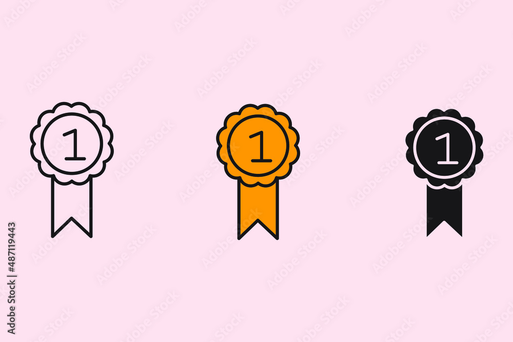 badge medal icons symbol vector elements for infographic web badge medal icons symbol vector elements for infographic web