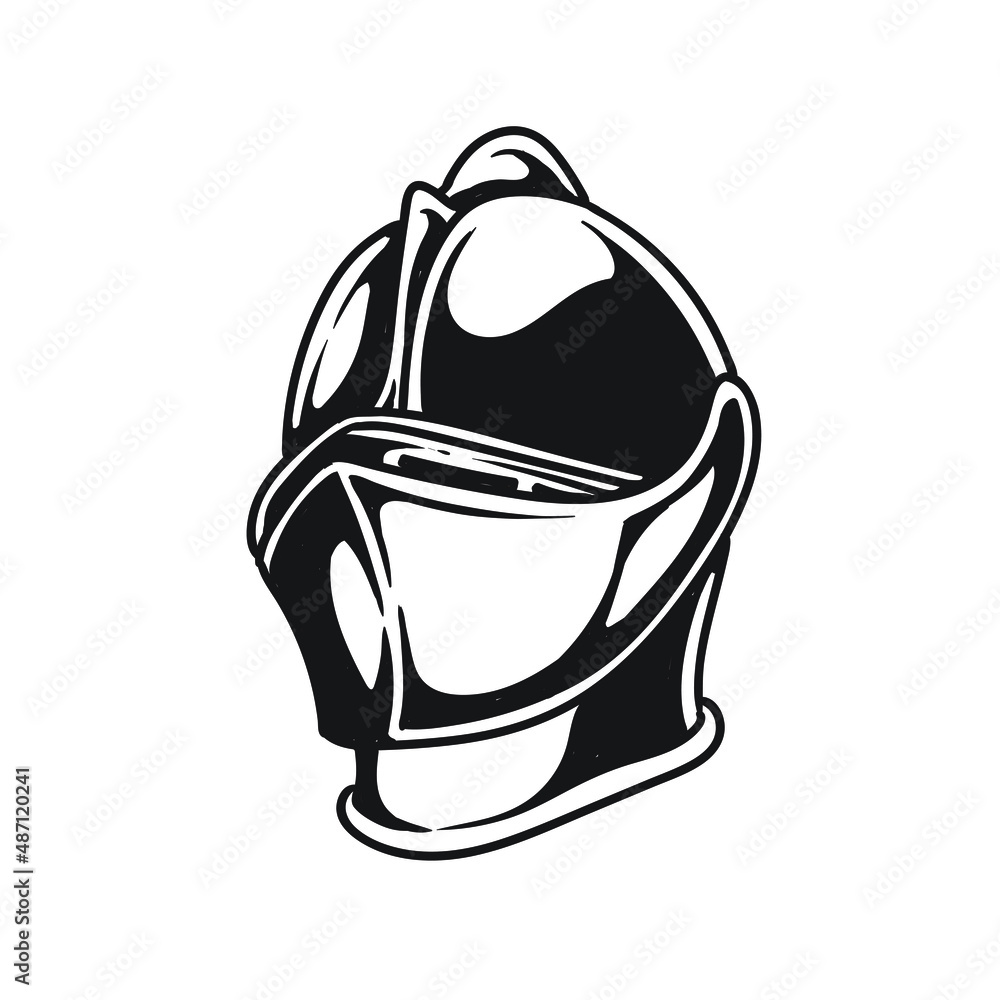 Fototapeta premium simple elite medieval knight helmet 