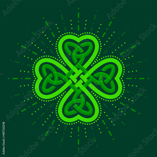 St. Patrick's day four-leaf clover for good luck