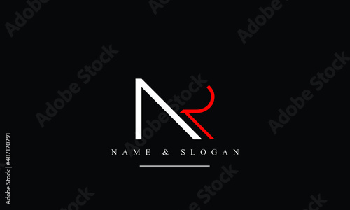 RN, NR, R, N abstract letters logo monogram