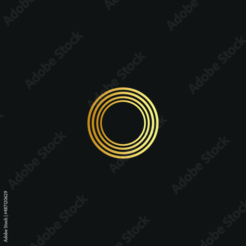 Abstract premium linear letter O logo icon design modern minimal style illustration.