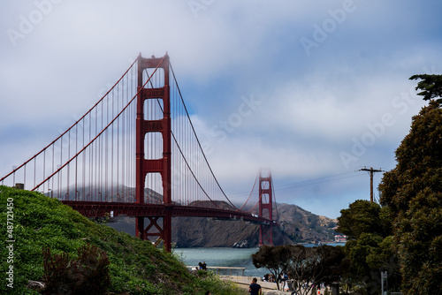 San Francisco bridge view fog USA