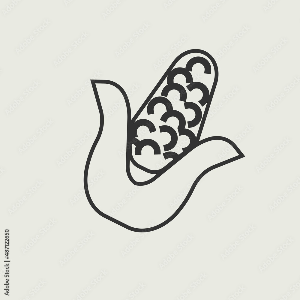 Corn vector icon illustration sign Corn vector icon illustration sign