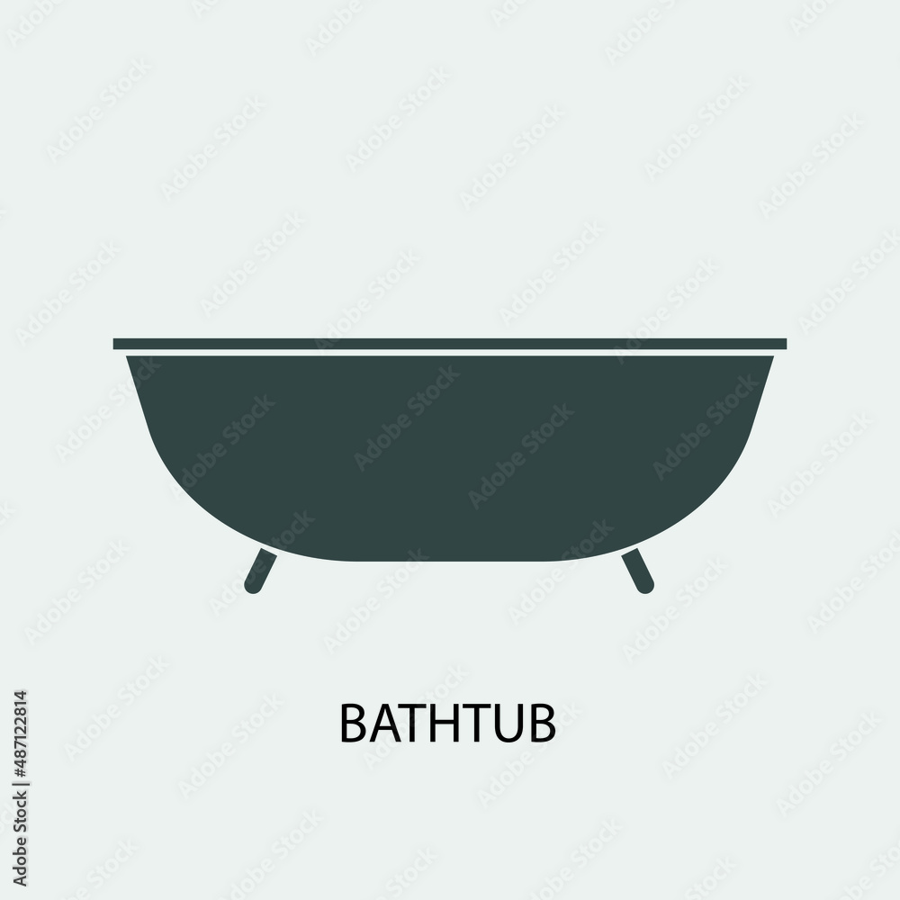 Bathtub vector icon illustration sign Bathtub vector icon illustration sign