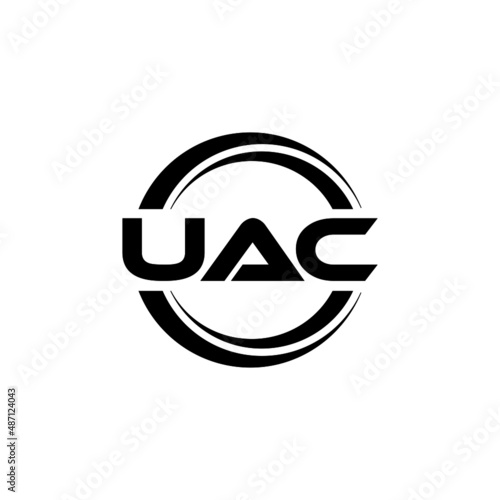 UAC letter logo design with white background in illustrator, vector logo modern alphabet font overlap style. calligraphy designs for logo, Poster, Invitation, etc.
