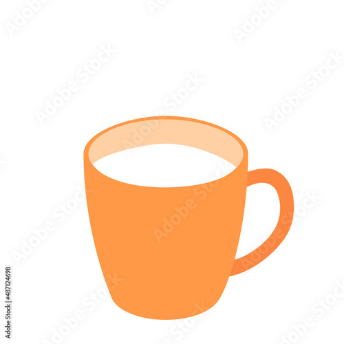 コップに入った牛乳のイラスト