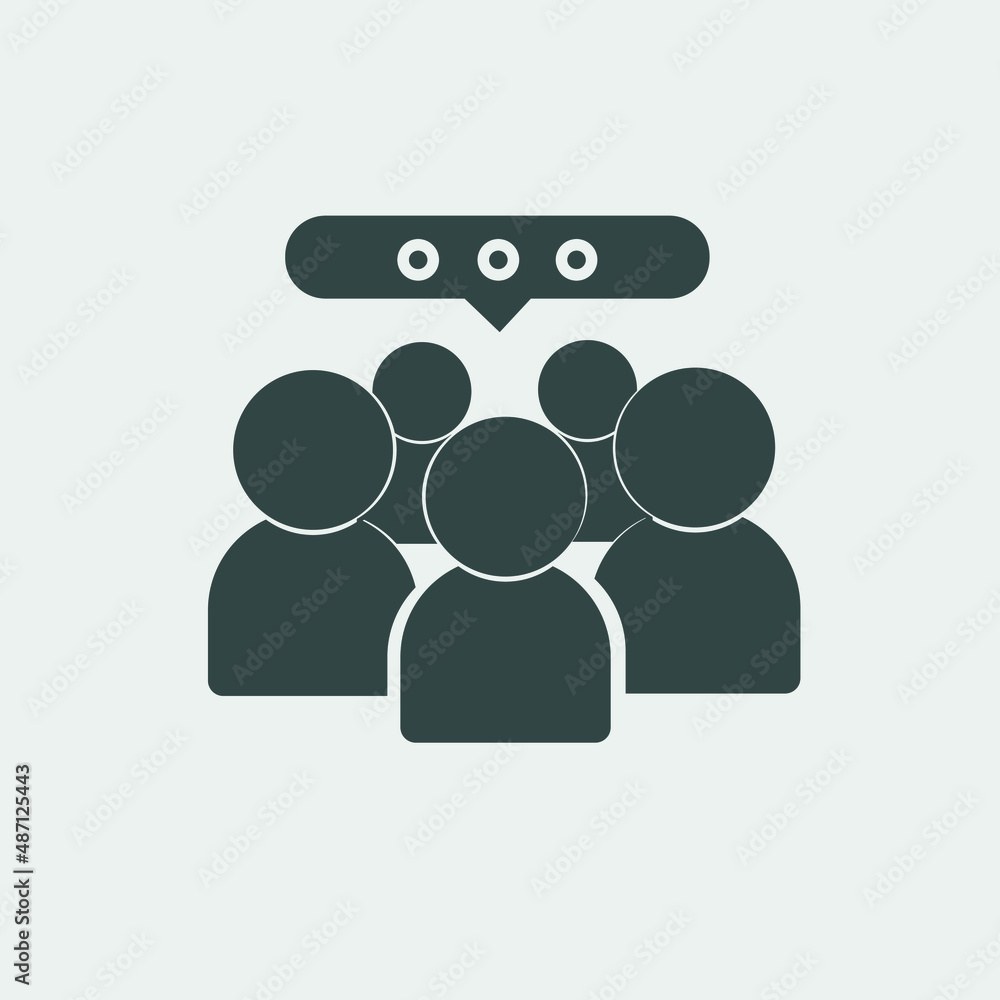 Conference vector icon illustration sign Conference vector icon illustration sign