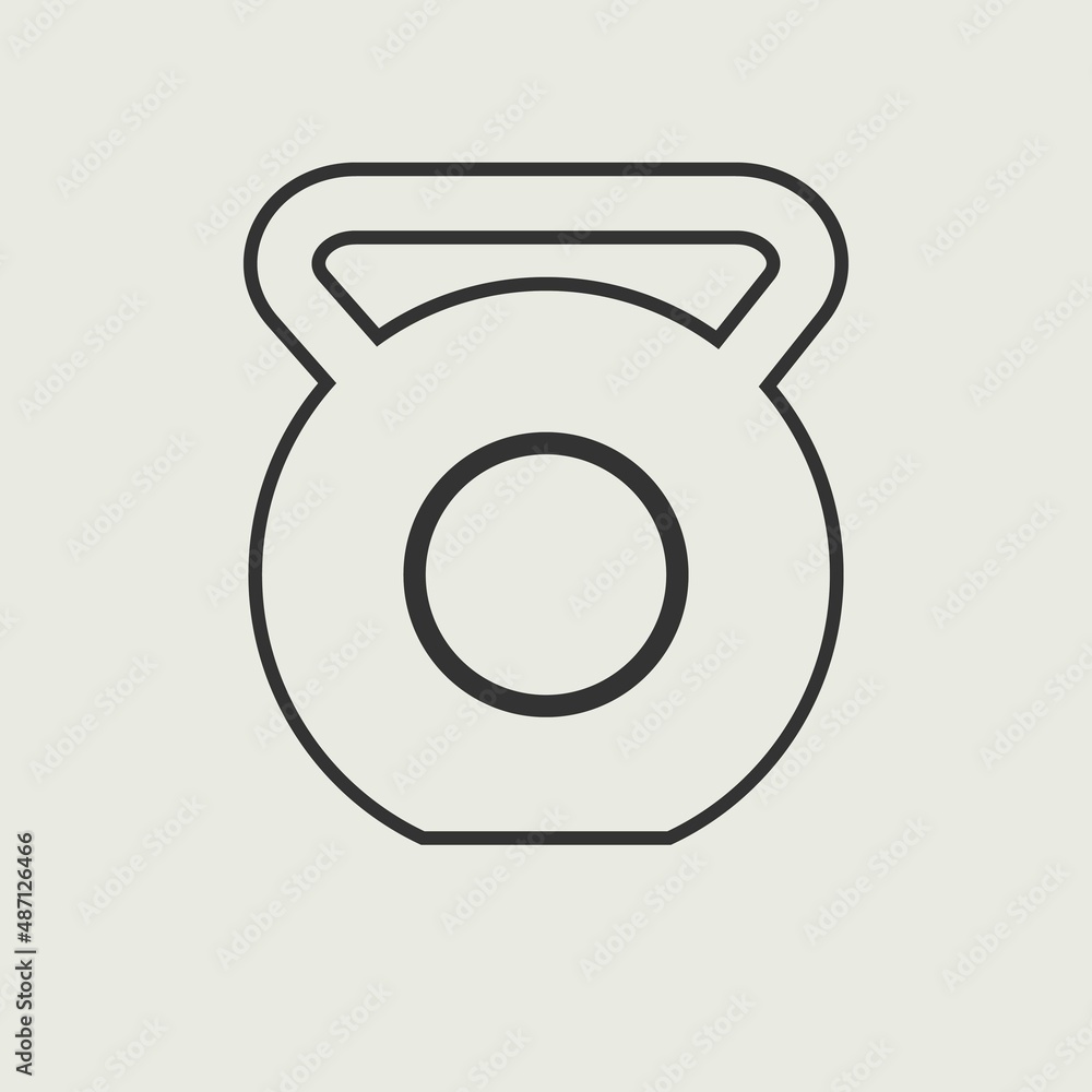 Kettle_ball vector icon illustration sign Kettle_ball vector icon illustration sign