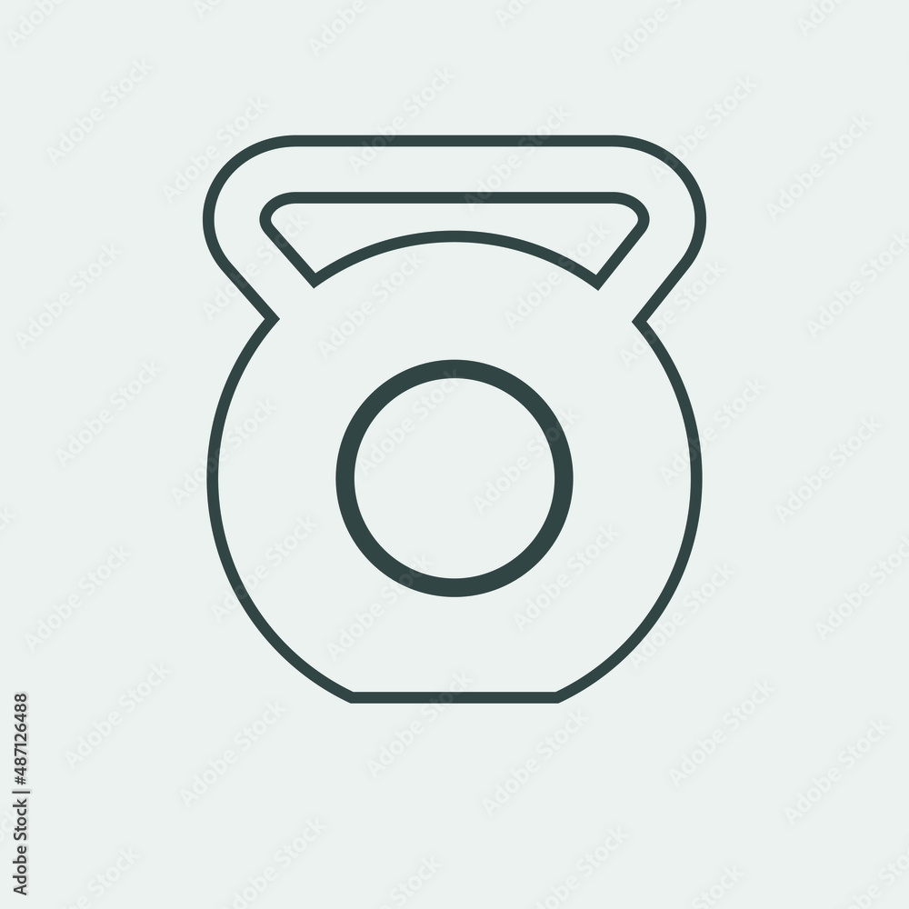 Kettle_ball vector icon illustration sign Kettle_ball vector icon illustration sign