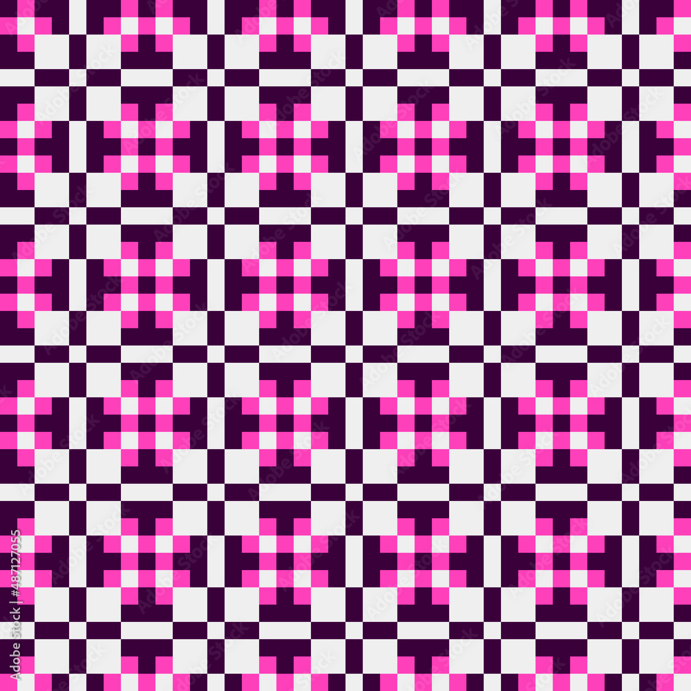 Fototapeta premium Abstract Cross Pattern generative computational art illustration