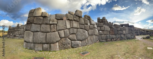 Sacsayhuaman citadel in Cusco, historic capital of Inca Empire in Peru
