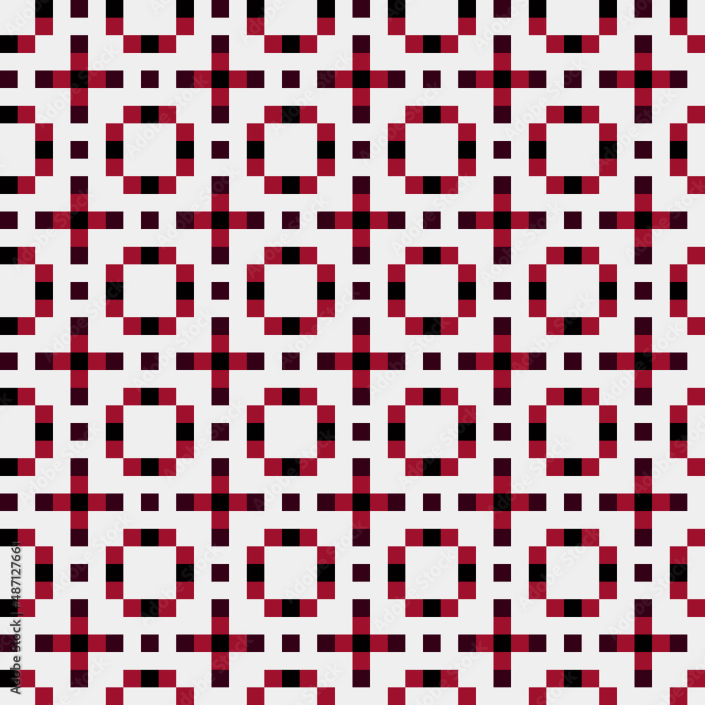 Fototapeta premium Abstract Cross Pattern generative computational art illustration